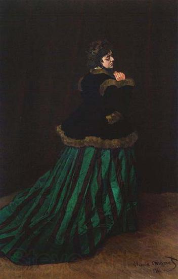 Claude Monet The Woman in the Green Dress, Germany oil painting art
